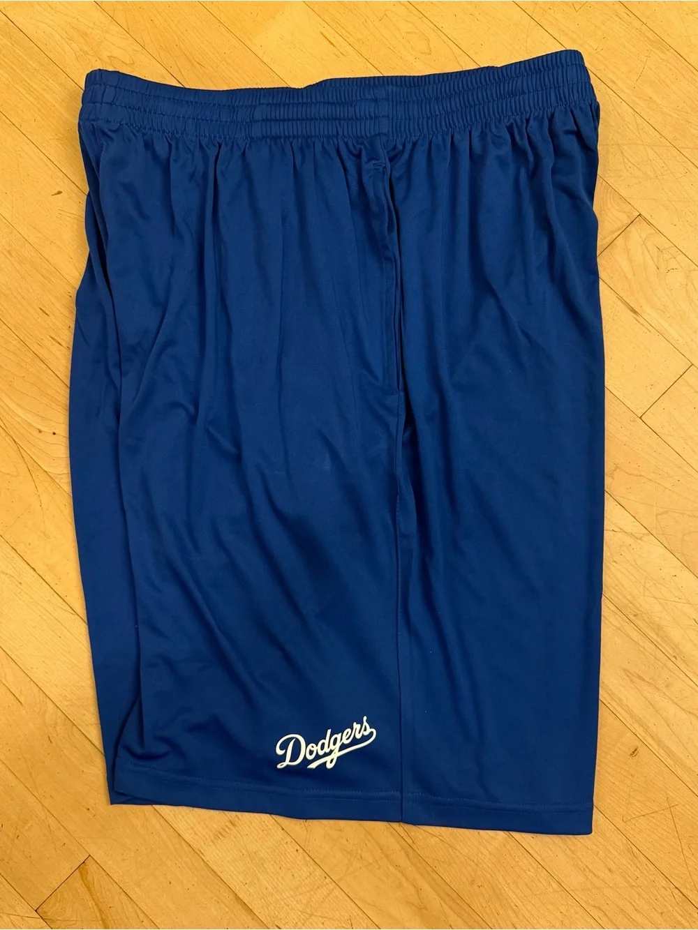 NEW Los Angeles LA Dodgers Royal Blue Polyester Shorts Mens XL Medium Baseball